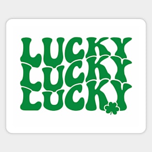 Lucky Lucky Lucky Retro St Patrick's Day Magnet